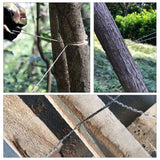 Pocket Chainsaw, Wire Saw, Rope Saw, Emergency Outdoor Survival Gear, Stainless Steel Folding Chain Hand Saw,Rope Kit for Camping