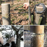 Pocket Chainsaw with Handle Long Chain Hand Saw Fast Wood & Tree Cutting Emergency Survival Gear Best for Camping Backpacking