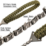 Pocket Chainsaw with Handle Long Chain Hand Saw Fast Wood & Tree Cutting Emergency Survival Gear Best for Camping Backpacking