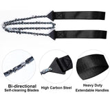 Pocket Chainsaw Folding Hand Saw Chain Hand Saw with Orange Straps Camping saw for Wood cutting Hiking Survival Bracelet