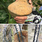 Pocket Chainsaw Folding Hand Saw Chain Hand Saw with Orange Straps Camping saw for Wood cutting Hiking Survival Bracelet