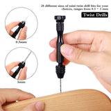 57 Pieces Hand Drill Bits Set, Pin Hand Drill,46 Pieces Micro Twist Drill Bits and 10 Pieces Mini Drill Bits (Random Color Drill) In Australia - Darrahopens