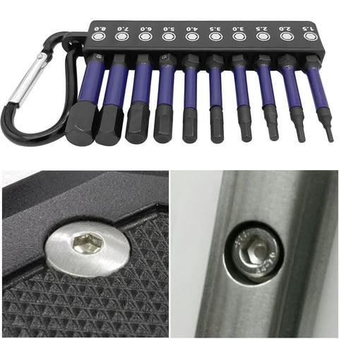 10 pcs Metric Impact Hex Head Allen Wrench Drill Bit Set, S2 Steel Hex Allen Power Bit Set 2” Long with Storage Bit Holder In Australia - Darrahopens