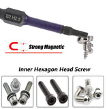 10 pcs Metric Impact Hex Head Allen Wrench Drill Bit Set, S2 Steel Hex Allen Power Bit Set 2” Long with Storage Bit Holder