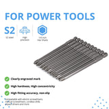 Cross Slot PH2#2 Long Screwdriver Bit Set 10 PCS 1/4 Inch Hex Shank 4 Inch/100 mm Length S2 Steel with Magnetic In Australia - Darrahopens