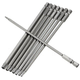 8 pcs T8-T40 Magnetic Torx Head Screw Driver Bit Set Security Tamper Proof Star 6 Point Screwdriver Kit Tools | 150mm Length In Australia - Darrahopens