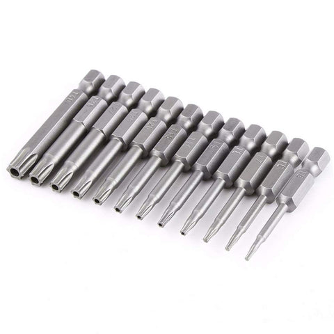 12pcs 1/4 Inch Hex Shank T5-T40 Torx Head Screw Driver Bit Set Security Tamper Proof Star 6 Point Screwdriver Kit Tools In Australia - Darrahopens