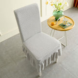 Universal Elastic Chair Cover,Elastic Skirt Chair Cover,Removable Washable Universal Anti-Dirty Slipcovers (2pcs)