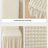Dining Room Chair Slipcovers 2-Piece Stretch Dining Chair Covers Dorm Chair Cover Non Slip Washable Furniture Protector