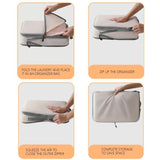 3Pcs Travel Compression Packing Storage Bags,Travel Bags Luggage Organizers,Travel Zipper Waterproof Compression Cubes