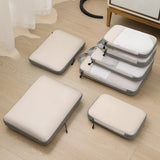 3Pcs Travel Compression Packing Storage Bags,Travel Bags Luggage Organizers,Travel Zipper Waterproof Compression Cubes