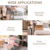 Vacuum Storage Space Saver Bags, Extra Large Super Jumbo Cube Space Bags Vacuum Sealed Bags for Comforters Pillows Blankets