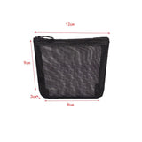3 Pieces Mesh Makeup Bag Mesh Cosmetic Bag Purse Pouch Zipper Mesh Travel Bag Travel Purse Organizer Portable Pouch Bag , 3 Sizes