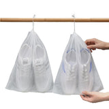Shoes Laundry Bag 10Pcs Shoe Dust Covers Non-Woven Dustproof Drawstring Clear Storage Bag Travel Pouch Shoe Drying Bags