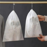 Shoes Laundry Bag 10Pcs Shoe Dust Covers Non-Woven Dustproof Drawstring Clear Storage Bag Travel Pouch Shoe Drying Bags