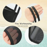 Mesh Beach Tote Bag for Sand Toys Kids Women Foldable Lightweight Durable Outdoor Shopping Travel Swim（black） In Australia - Darrahopens