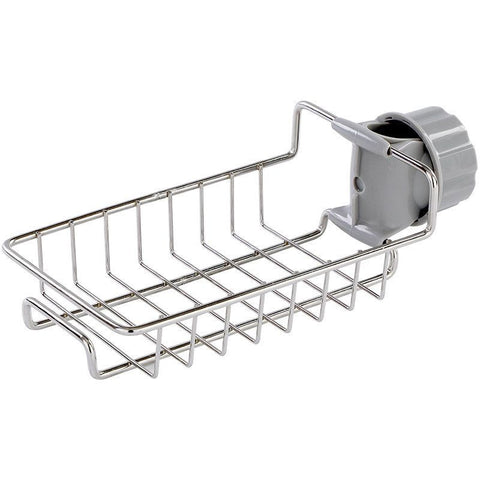 Stainless Steel Hanging Sponge Holder, Over Faucet Sponge Holder, Metal Hanging Faucet Drain Rack for Kitchen, Bathroom(silver) In Australia - Darrahopens