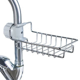 Stainless Steel Hanging Sponge Holder, Over Faucet Sponge Holder, Metal Hanging Faucet Drain Rack for Kitchen, Bathroom(silver) In Australia - Darrahopens