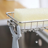 Stainless Steel Hanging Sponge Holder, Over Faucet Sponge Holder, Metal Hanging Faucet Drain Rack for Kitchen, Bathroom(silver) In Australia - Darrahopens