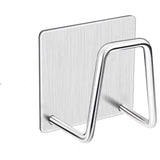 Adhesive Sponge Holder for Kitchen Sink,Stainless Steel Scrubber Hanger Caddy Accessories Storage Rack Stand