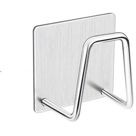 Adhesive Sponge Holder for Kitchen Sink,Stainless Steel Scrubber Hanger Caddy Accessories Storage Rack Stand