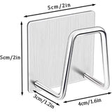 Adhesive Sponge Holder for Kitchen Sink,Stainless Steel Scrubber Hanger Caddy Accessories Storage Rack Stand