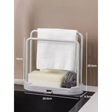 Kitchen Sponge Holder Dishcloth Hanger, Kitchen Sink Rack Tray Organizer Stand for Sponge,Scrubber Storage and Organization（2pcs）