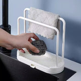 Kitchen Sponge Holder Dishcloth Hanger, Kitchen Sink Rack Tray Organizer Stand for Sponge,Scrubber Storage and Organization（2pcs）