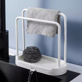 Kitchen Sponge Holder Dishcloth Hanger, Kitchen Sink Rack Tray Organizer Stand for Sponge,Scrubber Storage and Organization（2pcs）