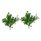2pcs Plastic Desktop Arrangements Decorative Shamrock Party Plant Fake Holiday Lucky Simulated Plants Home Grass Greenery Decor
