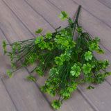2pcs Plastic Desktop Arrangements Decorative Shamrock Party Plant Fake Holiday Lucky Simulated Plants Home Grass Greenery Decor