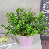 2pcs Plastic Desktop Arrangements Decorative Shamrock Party Plant Fake Holiday Lucky Simulated Plants Home Grass Greenery Decor