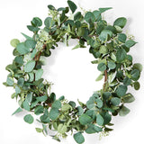 2pcs Artificial Fake Silver Dollar Eucalyptus Vines Table Runner for Wedding Arch Backdrop Table Centerpiece Home Mantle Decor