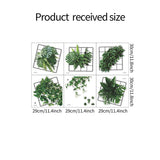 3D Vivid Green Plants Grid Wall Decal,Removable DIY Green Leaves Wall Sticker Home Decor Art Murals Paper Decoration for Bedroom