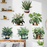 Stickers for Living Green Tropical Leaves Wall Decal Stickers Peel and Stick Wall Art Home Decor Wall Stickers for Bedroom （2pcs）