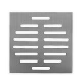 Stainless Steel Square Floor Drain Cover 6 Inch 14 Holes Silver Tone Square Shower Drain, Stainless Steel High Flow Shower Drain