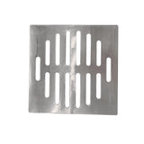 Stainless Steel Square Floor Drain Cover 6 Inch 14 Holes Silver Tone Square Shower Drain, Stainless Steel High Flow Shower Drain