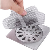 30 Pack, Shower Drain Hair Catcher,Iron with Ceramic Upgraded Disposable Floor Drain Sticker, 4" X 4" (30 Pack)