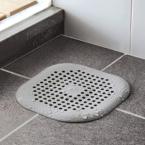 2 Pieces Shower Drain Hair Catcher Bathtub, Home Protectors with Sucker Water Trap Sink Cover for Bathroom Bathtub (Grey,White)