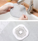 2 Pieces Shower Drain Hair Catcher Bathtub, Home Protectors with Sucker Water Trap Sink Cover for Bathroom Bathtub (Grey,White)