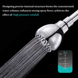High Pressure Shower Head 3 Inches Anti-clog Anti-leak Fixed Showerhead Chrome with Adjustable Swivel Brass Ball Joint Relaxing