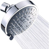 Shower Head, High Pressure Shower Heads 4.1 Inch 5 Settings Rain High Flow Fixed Showerhead for Luxury Shower Experience