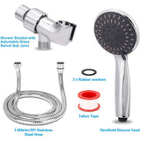 High Pressure Handheld Shower Head, 5 Functions High Flow Shower Head with Handheld Powerful Spray Shower Head for Improving Water