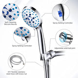 High Pressure 5-mode Handheld Shower Head - Anti-clog Nozzles, Extra Long 1.5M Stainless Steel Hose, Wall & Overhead Brackets In Australia - Darrahopens