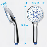High Pressure 5-mode Handheld Shower Head - Anti-clog Nozzles, Extra Long 1.5M Stainless Steel Hose, Wall & Overhead Brackets In Australia - Darrahopens