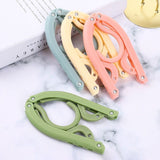4 Pcs Travel Hangers -Portable Folding Clothes Hangers Travel Accessories Foldable Clothes Drying Rack for Travel (Colorful 4pcs)