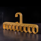 Wardrobe Organizer Rack, Multifunctional Space Saving 9 Hole Clothes Hanger for Underwear Sock Scarf (A set of 4)