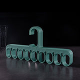 Wardrobe Organizer Rack, Multifunctional Space Saving 9 Hole Clothes Hanger for Underwear Sock Scarf (A set of 4)