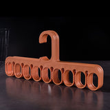 Wardrobe Organizer Rack, Multifunctional Space Saving 9 Hole Clothes Hanger for Underwear Sock Scarf (A set of 4)