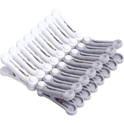 16 Pcs Windproof Seamless Clothes Clips Plastic Laundry Drying Clips Household Clothespins Practical Photo Hangers